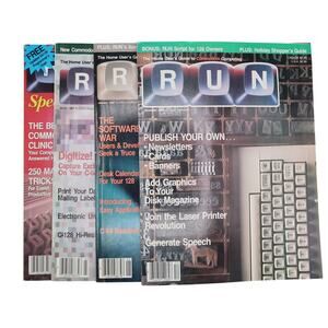 Commodore Run Computer Magazines Set of 4 1986 1987 Vintage Home Computing